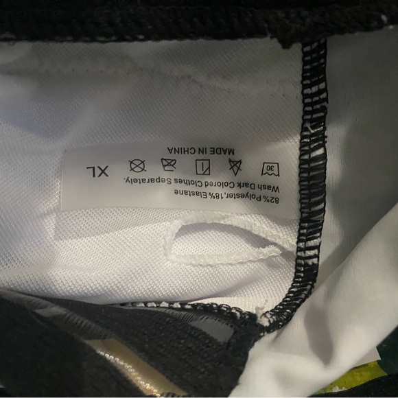 Super cute black white tie die swimsuit one piece xl - Picture 7 of 7